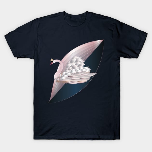 White Swan Queen - Angel Princess T-Shirt by Nobiya